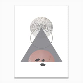 Triangle Peach Sand and Glass Abstract Canvas Print