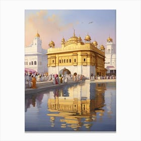 Golden Temple art print Canvas Print