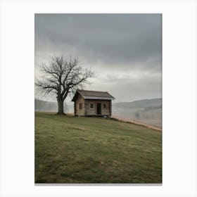 Small Cabin On A Hill Canvas Print