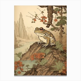 Bullfrog Japanese Style 2 Canvas Print