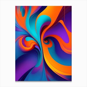 Abstract Colorful Waves Vertical Composition 81 Canvas Print