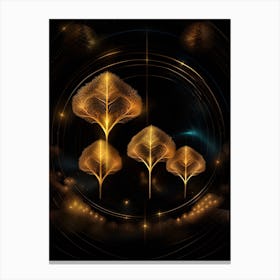 Golden Trees In The Sky Canvas Print