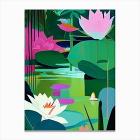 Lotusland, Usa Abstract Still Life Canvas Print