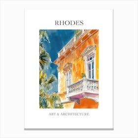 Rhodes Travel And Architecture Poster 3 Canvas Print