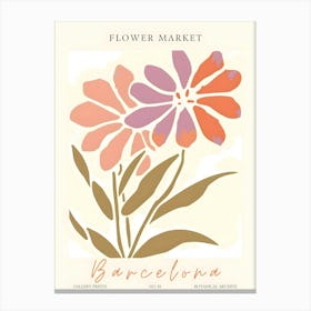 Barcelona Flower Market Canvas Print