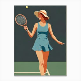 Vintage Tennis Poster Canvas Print