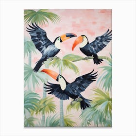 Vintage Japanese Inspired Bird Print Toucan 2 Canvas Print
