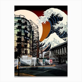 Hokusai Over Pilgrim Street Canvas Print