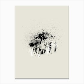 Black And White Splatter Canvas Print
