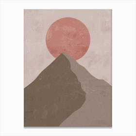 Sunset On The Mountain Canvas Print