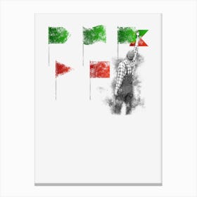 Dont paint red flags, green Canvas Print