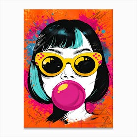 Bubblegum Girl Canvas Print