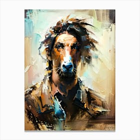 Man with horsehead apstract Canvas Print