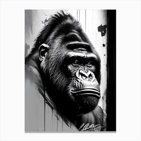 Cheeky Gorilla Gorillas Graffiti Style 1 Canvas Print