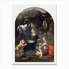 Virgin Of The Rocks, Leonardo Da Vinci Canvas Print