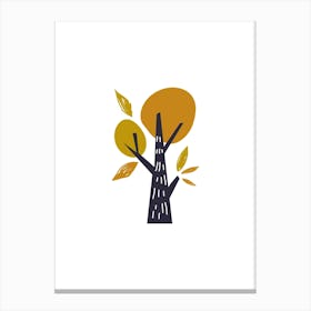 Funny Mushroom Tree Art Canvas Print