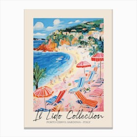 Porto Cervo, Sardinia   Italy Il Lido Collection Beach Club Poster 4 Canvas Print