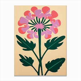 Cut Out Style Flower Art Agapanthus 2 Canvas Print