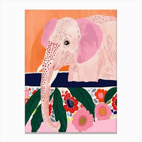 Elephant Spa Day Canvas Print