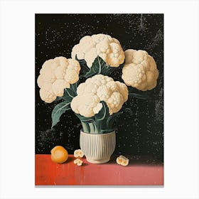 Abstract Cauliflower Art Deco Bouquet Print 3 Canvas Print