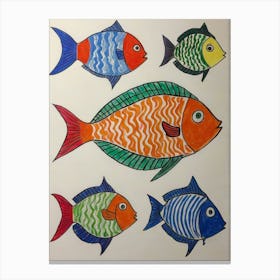 Fishes Style Henri Matisse Canvas Print