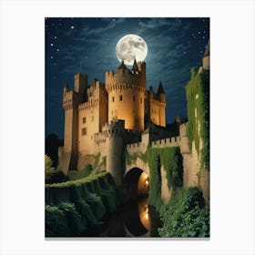 Castle At Night 4 Canvas Print