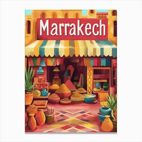 Aihrgdesign A 1970s Inspired Travel Poster For Marrakech 2 Canvas Print