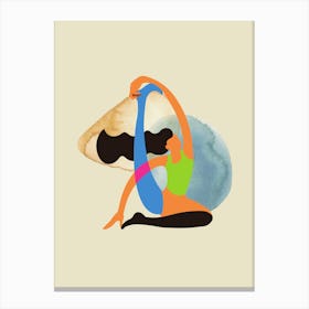 Yogi Woman In Yoga Pose Canvas Print