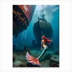 Mermaid -Reimagined 34 Canvas Print