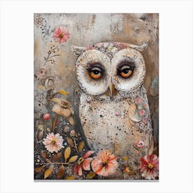 Sweet Owl Painting 3 Canvas Print