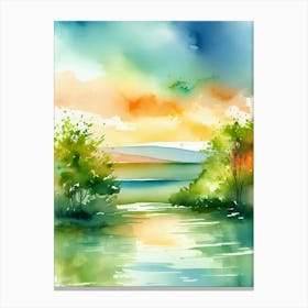 Watercolor Landscape Painting 11 Canvas Print