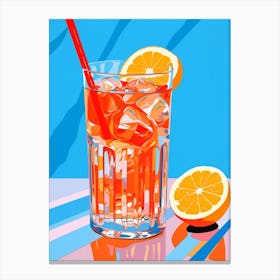 Cocktail With Orange Slice Colour Pop 3 Canvas Print