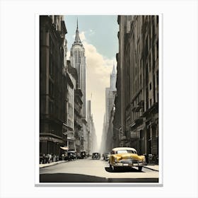 New York Vintage Poster 04 Canvas Print