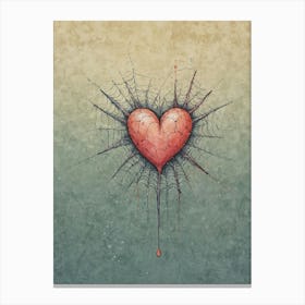 Heart Of The Web Canvas Print