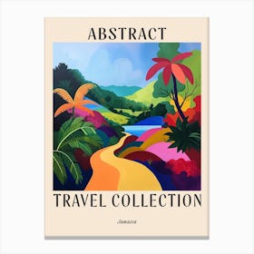 Abstract Travel Collection Poster Jamaica 1 Canvas Print