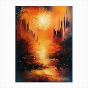 Sunset In The City Canvas Print