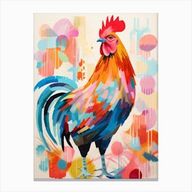 Bird Painting Collage Chicken 3 Canvas Print