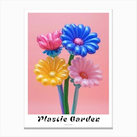 Dreamy Inflatable Flowers Poster Cornflower 1 Canvas Print