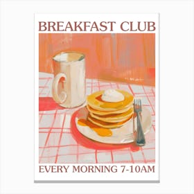 Breakfast Club Pancakes With Honey 3 Canvas Print