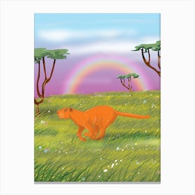 Lion In The Grass Canvas Print