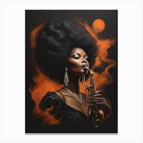 Music Blues Trumpet Saxophone 3 Canvas Print