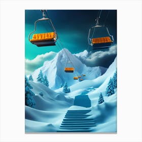 Ski Lift Canvas Print