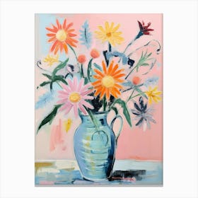 Flower Painting Fauvist Style Edelweiss 4 Canvas Print