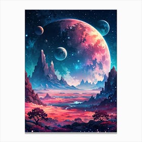 Space Landscape 3 Canvas Print