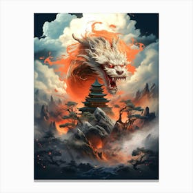 Dragon In The Sky 5 Canvas Print