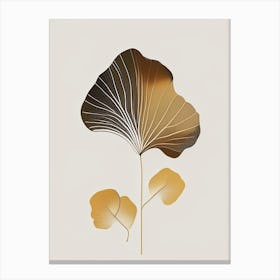 Ginkgo Spices And Herbs Retro Minimal 2 Canvas Print