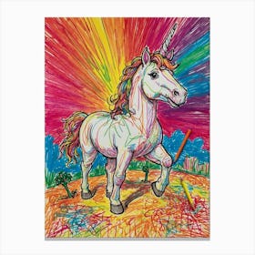 Rainbow Unicorn 4 Canvas Print