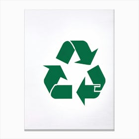 Environment Centric Illustration Depicting An Iconic Abstract Triangular Recycling Symbol Intertwin (2) Canvas Print