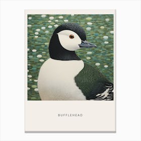 Ohara Koson Inspired Bird Painting Bufflehead 1 Poster Canvas Print