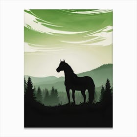 Horse In The Forest Canvas Print